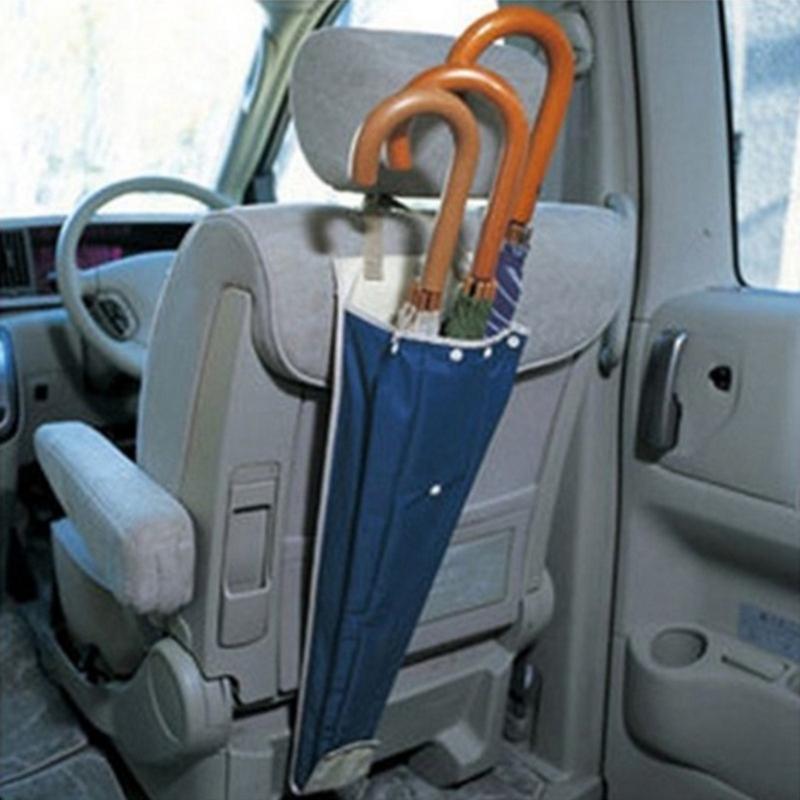 Car Seat Back Organizers Reusable Car Umbrella Storage Cover Foldable Pouches For Umbrellas And Small Items