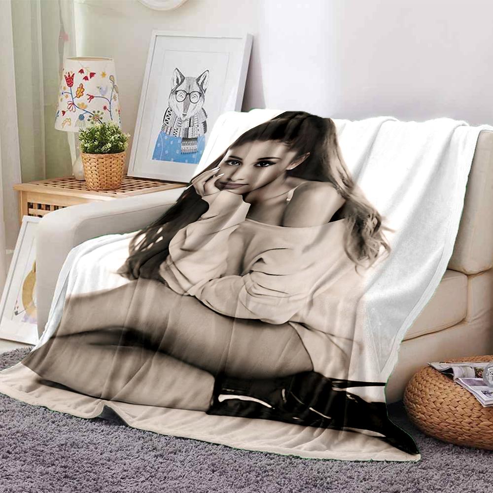 Ariana Grande'S Fashion Style Blanket Soft Throw Blanket For Home Bedroom Bed Sofa Travel Office Solid Christmas Blanket