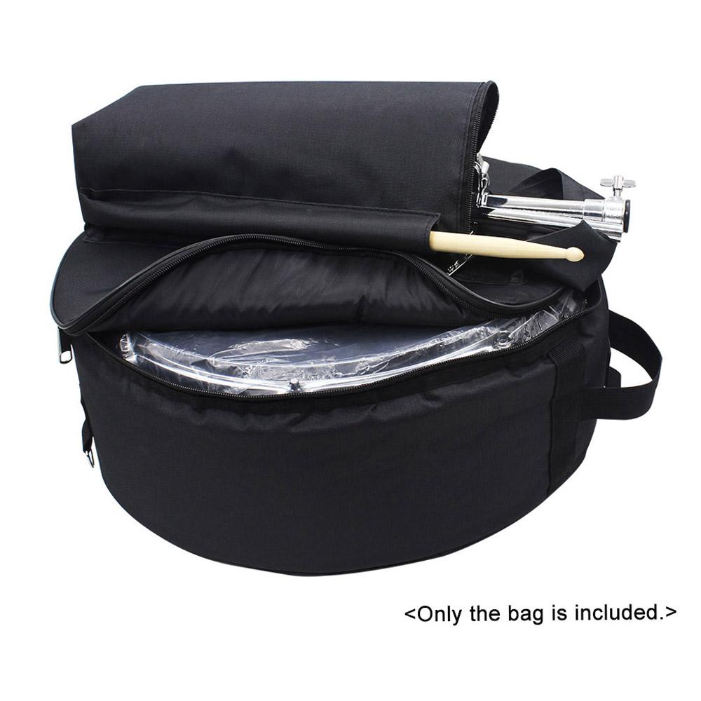Durable 14 Inch Snare Drum Bag Backpack Case with Shoulder Strap Outside Pockets