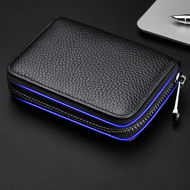 Men's and Women's Anti-Theft Accordion Card Holder with Large Capacity, Anti-Magnetic Protection, and Multi-Card Slots.
