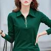 Long-sleeved T-shirt Women's Spring and Autumn Lapel Polo Shirt Professional Wear Autumn Clothes Outer Wear Bottoming Shirt