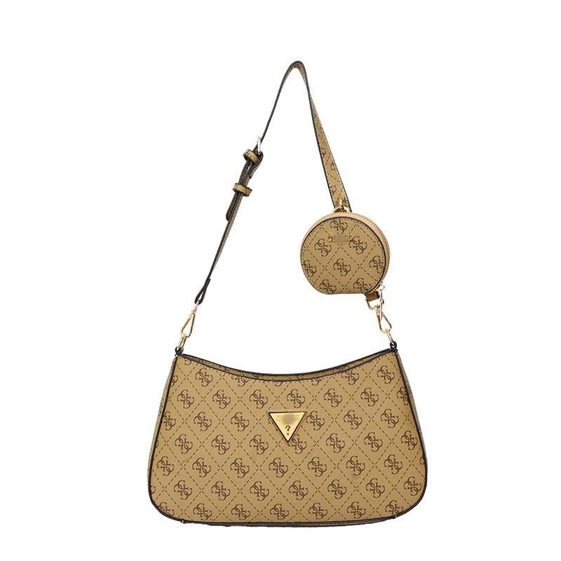 Nová crossbody taška ve tvaru půlměsíce pro matku a dítě - Elegantní dámská taška přes rameno s evropským a americkým květinovým designem