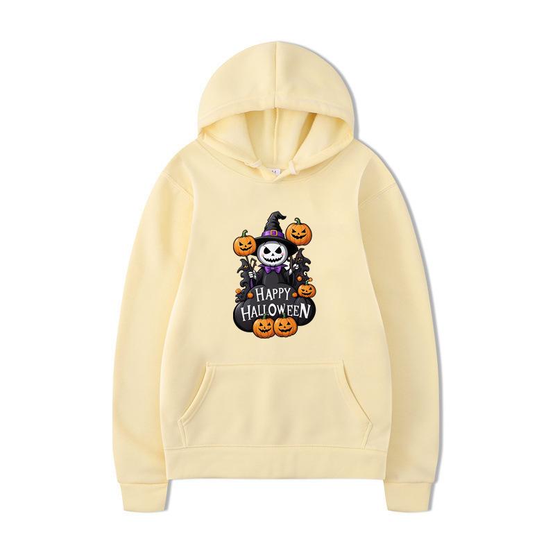 New autumn winter pumpkin themed printed long sleeved hoodie series loose casual sportswear