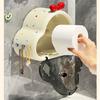 Cloud Patterned Bathroom Waterproof Non Porous Wall Hanging Tissue Box Storage Rack Dustproof