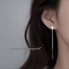 925 Sterling Silver Disc Tassel Stud Earrings - Light Luxury, High-End 2024 Fashion, Women's Niche Ear Jewelry