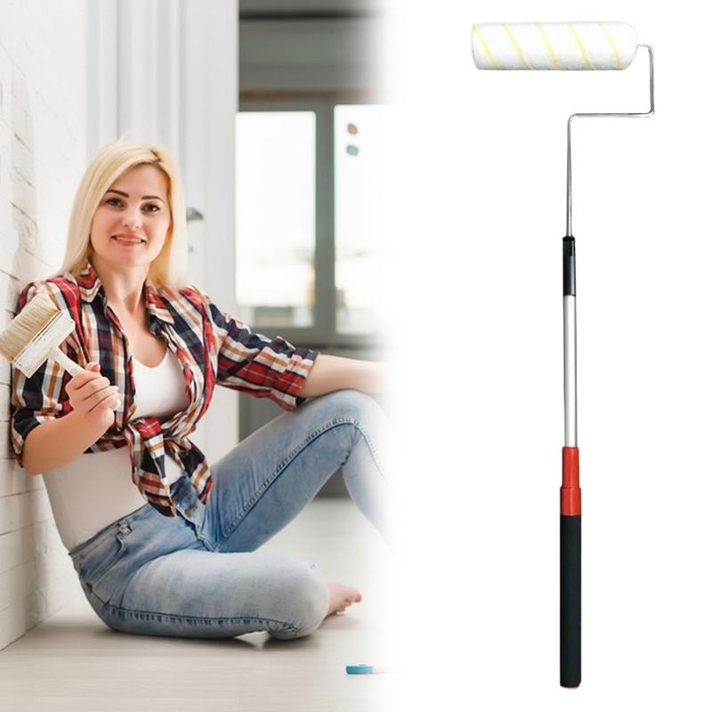 Paint Roller Pole Paint Brush Extension Pole Telescoping Rod Ergonomic Extender For Cleaning Ceiling Wall Window Home Deck