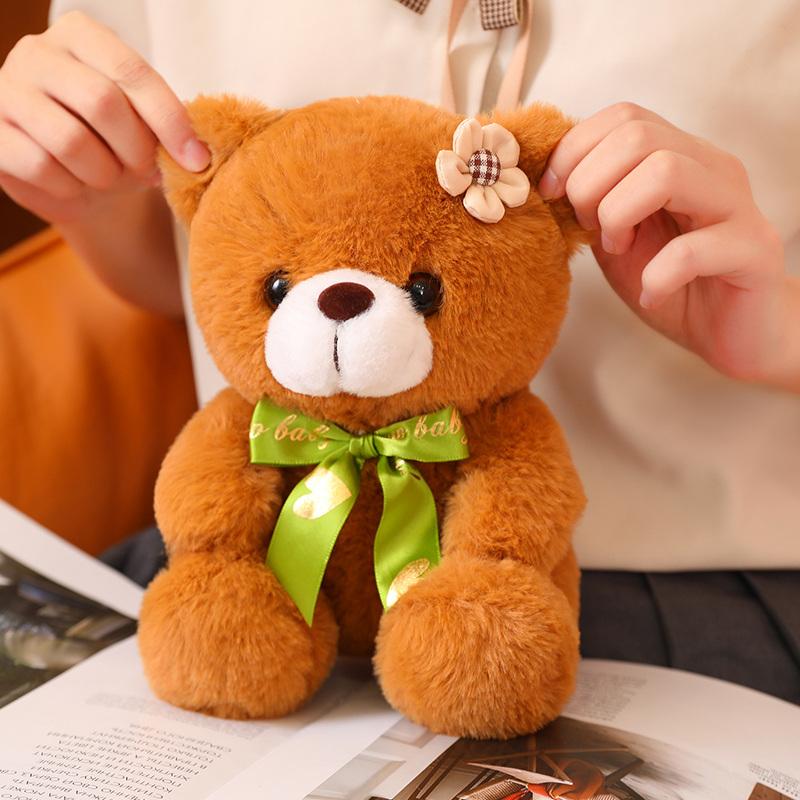 1pc 20CM Super Cute Sitting Teddy Bear Plush Toys Kawaii Bear Plush Dolls Lovely Pillow Stuffed Soft for Birthday Gift