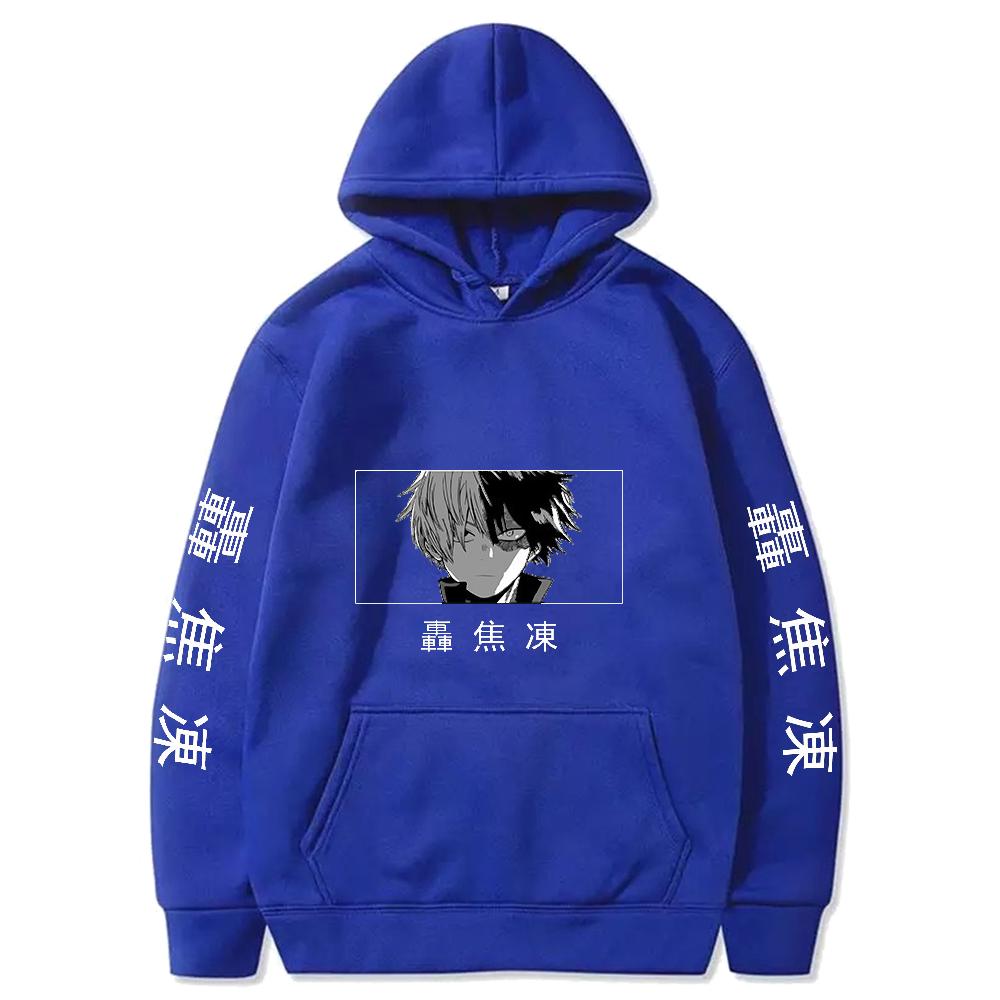 Japonské anime My Hero Academia Mikina s potiskem Todoroki Shoto Pánská Dámská Mikiny Pohodlné Streetwear Harajuku Pulovr