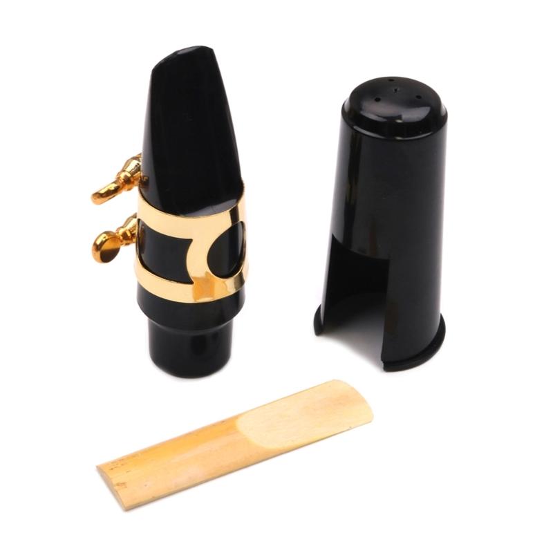 Alto Saxophone Mouthpiece Kits Includes Saxophone Mouthpiece, Plastic Cap, and Metal Ligature Clip Sax Saxophone Parts