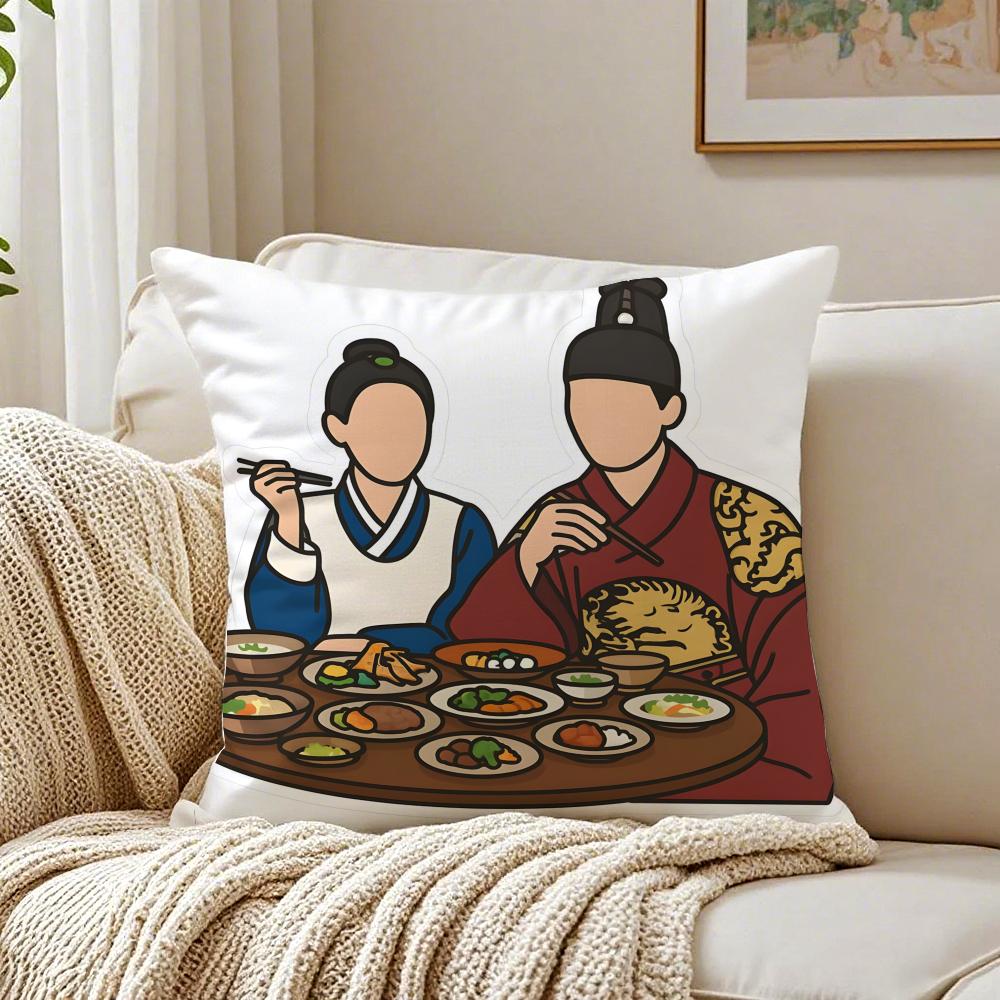 Fantasy Anime B-Bon Appetit Your Majesty Cushion Cover Linen Pillowcase Soft For Sofa Bed Home Room Decor