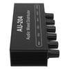 Stereo Audio Splitter Box Mini Preamplifier Headphone Amplifier 2 Way Input 4 Way Output 3.5mm