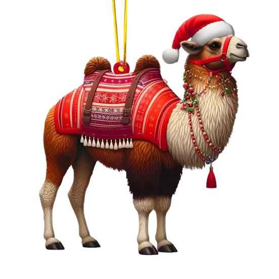 2D Acrylic Christmas Ornament Cute Flat Polar Bear/Octopus/Parrot Animal Car Rear View Mirror Charm Auto Interior Accessories for Window Wall