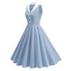 Vintage A Line Dress With Piping And Pockets For Spring Events
