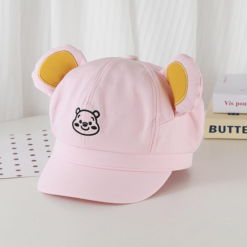 New cute cat ears and Bere octagonal hat children's cartoon versatile wide brim face newsboy hat