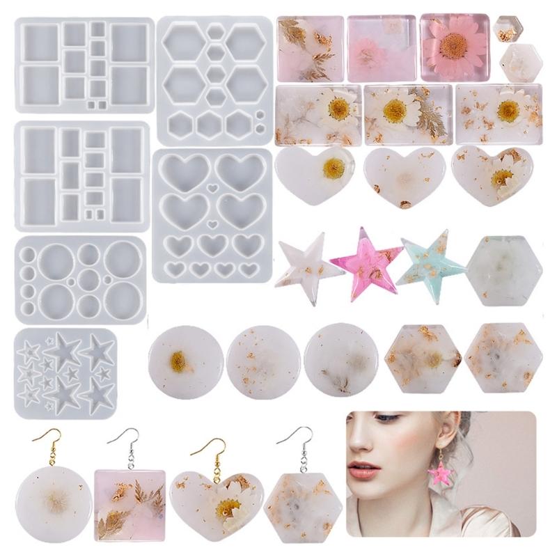 Oorbelhanger epoxy siliconen mal 3D gietmal DIY knutselaccessoires hars mal sieraden maken accessoires