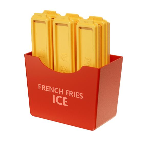 Ice Cube Mold French Fries Ice Tray for Freezer BPA Free Creative Popsicle Maker Magnetic DIY Kitchen Tools