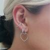 Fashion Hollow Heart Shape 925 Sterling Silver Earrings For Women Earrings  Trend