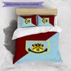 Set Lenzuola Stampato Burnley Football 3 Pezzi, Comodo Set Copripiumino per Camera da Letto Amico della Pelle