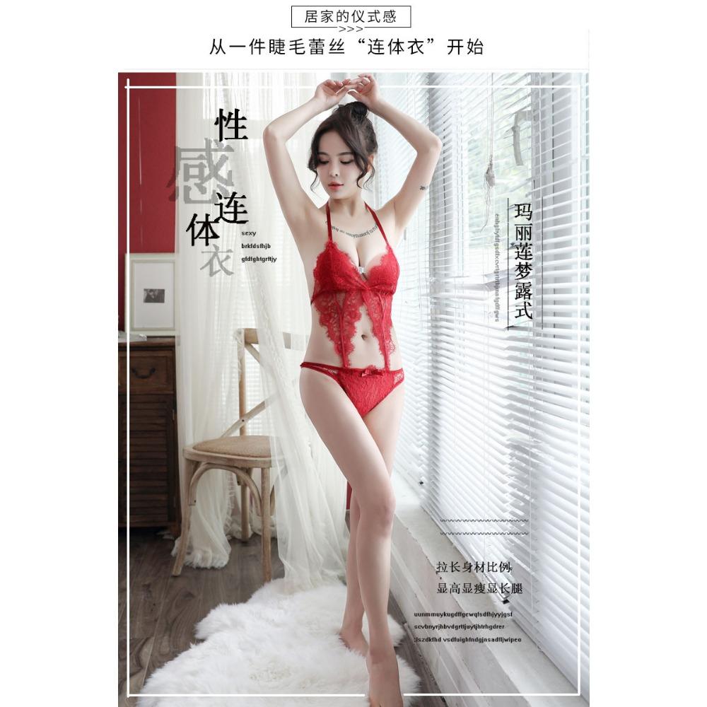 Xiucaisha High-end Onesie Foreign Trade Lace Sex Underwear Pajamas Female Sexy Qqny Small Chest Sex Clothes Temptation