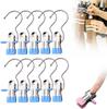 5/10pcs Stainless Steel Clothespins Laundry Clothes Peg With Hook Portable Hanging Clothes Clip Wardrobes Organizer Hanger
