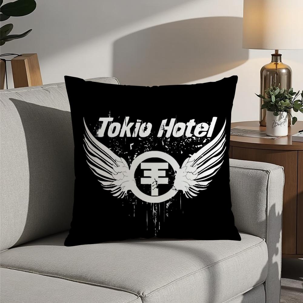 Heiße Rockband Tokio Hotels Kissenbezug 3D-Druck Polyesterfaser 40*40cm Heim Sofa Überwurf Dekoration Festivalgeschenk