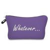 Women English Alphabet Print Cosmetic Bag Toiletries Organize Travel Storage Case 6696