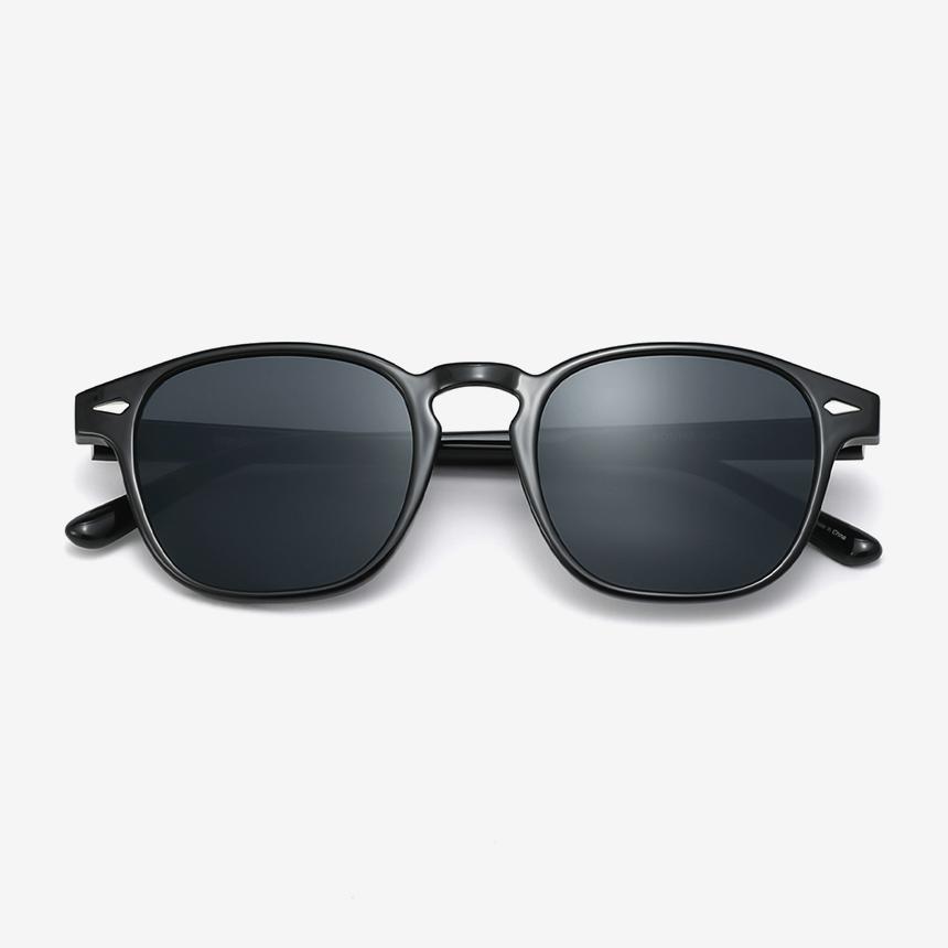 Seutailwokeu Horn-Rimmed Sunglasses Style Work Tr90-02 C1_Black Unisex Daily