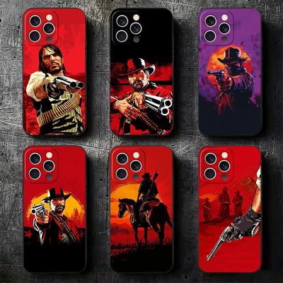 Red Dead R-Redemption Měkký kryt na telefon pro iPhone 16 16E 17 Air 15 Pro Max 14 Plus 13 Mini 11 12 7 Černý kryt Zadní skořepina