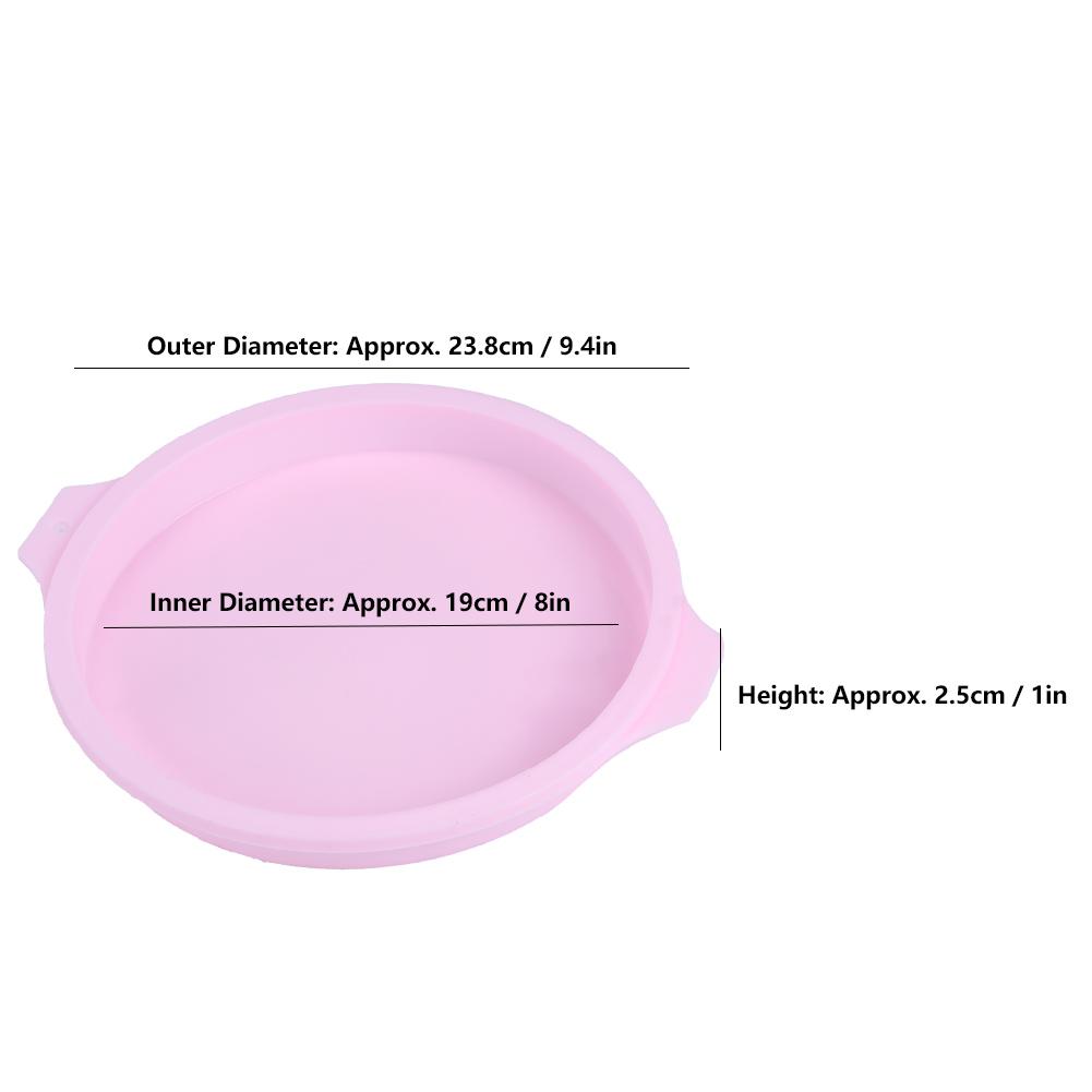 8 Inch Silicone Round Shape Cake Mold Baking Tray Plate Accessories for Colorful Cake