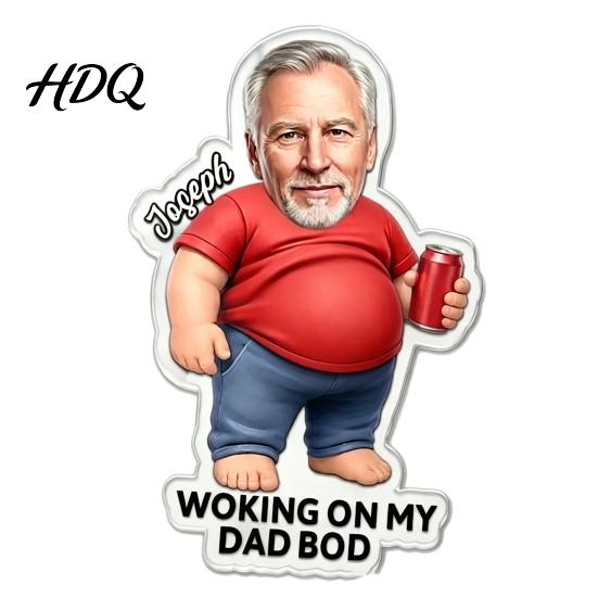 Kühlschrankmagnet Dekoration Papa mit weichem Bauch Stressabbau Knet-Papa Kühlschrankbauchmagnet Foto Halter für Küchen Deko