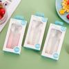 2pcs/Set Baby Gadget Tableware Children Utensil Stainles Steel Toddler Dinnerware Cutlery Cartoon Infant Food Feeding Spoon Fork