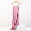 Plus Size Loose Fit Modal Camisole Pajamas Dress Comfortable Anti Exposure for 200 Lbs