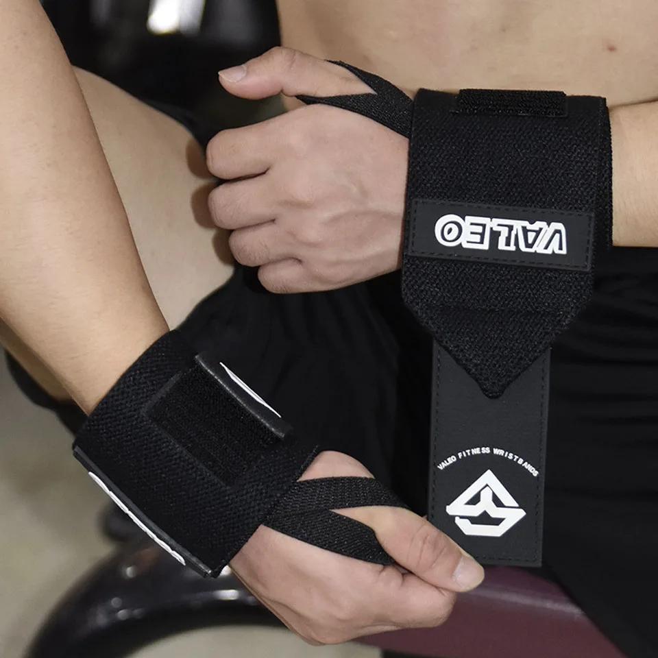 Loogdeel 1Pair Sport Wrist Wrap Sweat Absorbing Pressurized Fitness Weightlifting Bench Press Wrap Around Wristband Sprain Brace