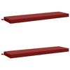 2 Piece Bench Cushions SOEST 2 Pcs. 100percent Polyester Wine Red