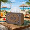 1pc Persian Oriental Classic Tissue Box | Multi-Functional Napkin Dispenser, Two Sizes Available Suitable for Home, Parties, Car Decoration Floral Med
