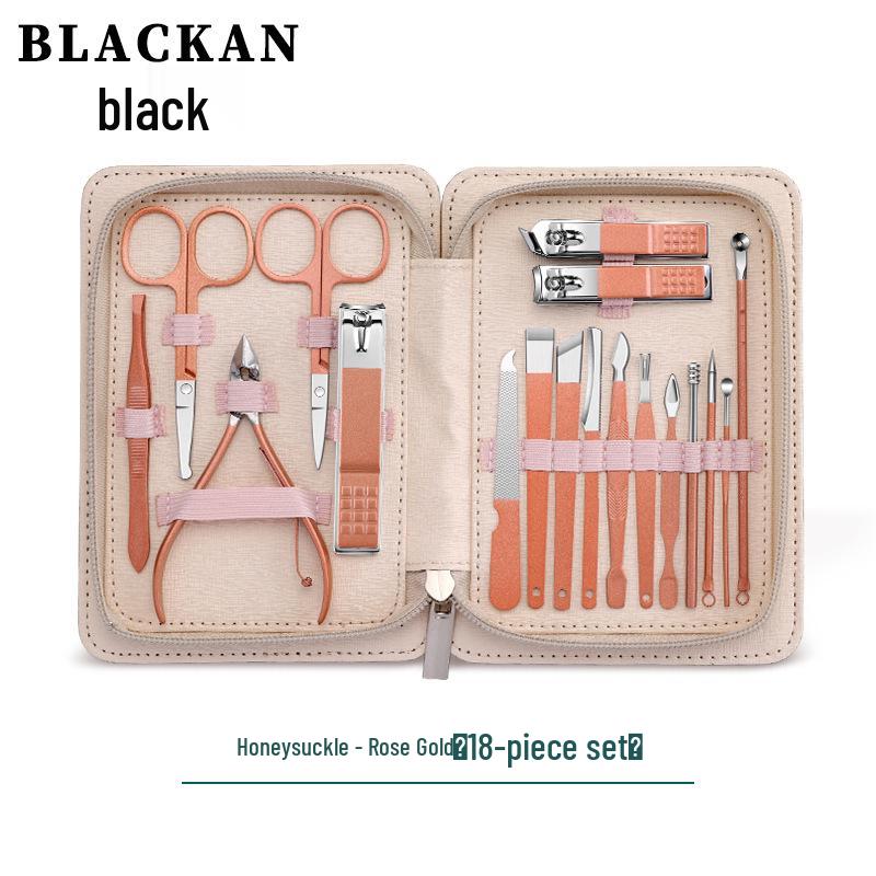 High-End German Stainless Steel Manicure Set: Multi-functional Nail Clippers & Beauty Care Tools