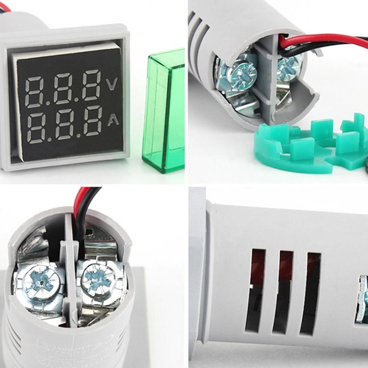 AD16-22FVA Square Signal Indicator Type Mini Digital Display AC Voltage And Current Meter