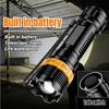 50W Portable Mini LED Flashlight Zoomable LED Torch Long Range Spotlight 3Mode Camping Lantern Outdoor Emergency ABS Floodlight