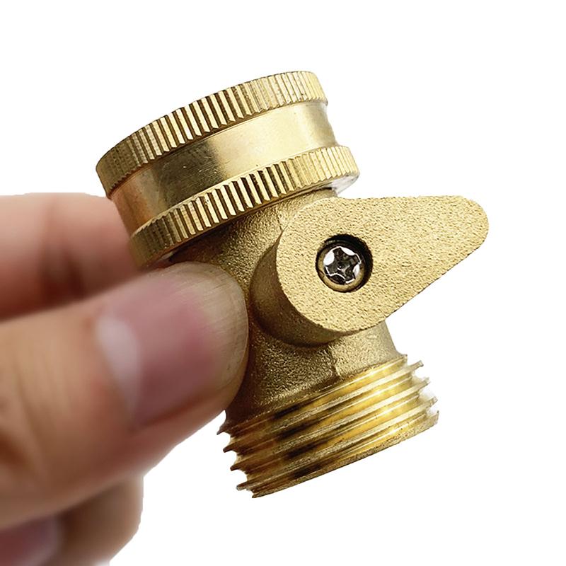 3/4 Garden Hose Shutoff Valve Brass Water Hose Faucet Connector For Garden Watering Coupler Joint Connect Repair