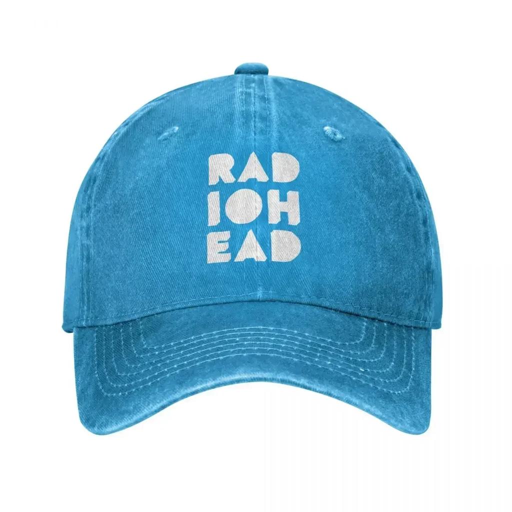 Gorras de Béisbol de Moda de la Banda de Música Radiohead Unisex Lavadas Desgastadas Sombreros Hip Hop Calle Rock Gorras para Ejercicio al Aire Libre Sombrero