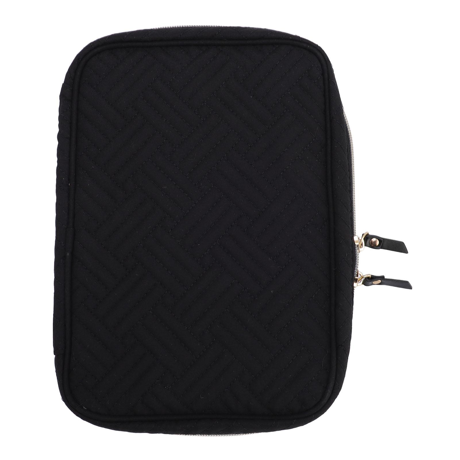 

Jewelry Travel Case Ring Binder Storage Book with Clear Pockets Zippered Organizer for Necklace чёрный