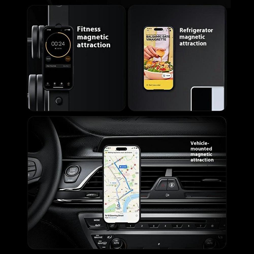 For iPhone 16 Pro Max Case Compatible with MagSafe Kickstand Carbon Fiber Texture PC + TPU Back Cover with Silicone Ring