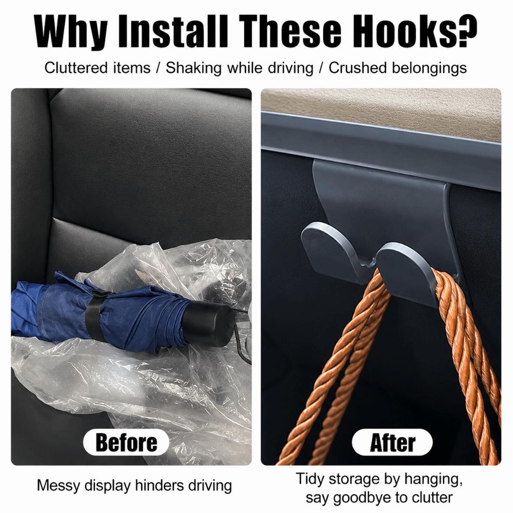 ABS Glove Box Hooks Non-Slip Storage Rack Clip Durable Bag Hooks for Tesla Model 3 Model Y Car