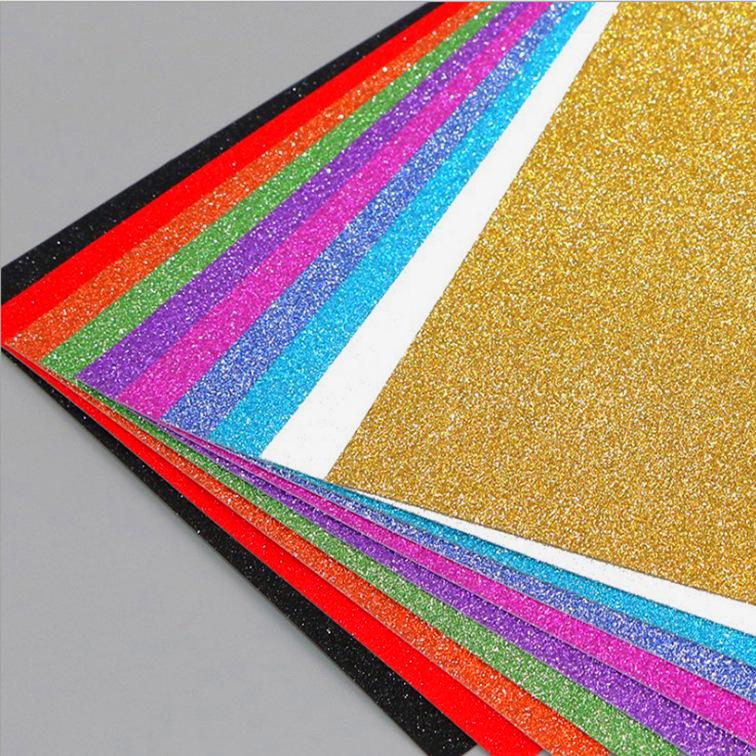 

Папір з золотим глітером, що не осипається, 250 г, A4 - Матеріал для DIY без клею для дитячих виробів