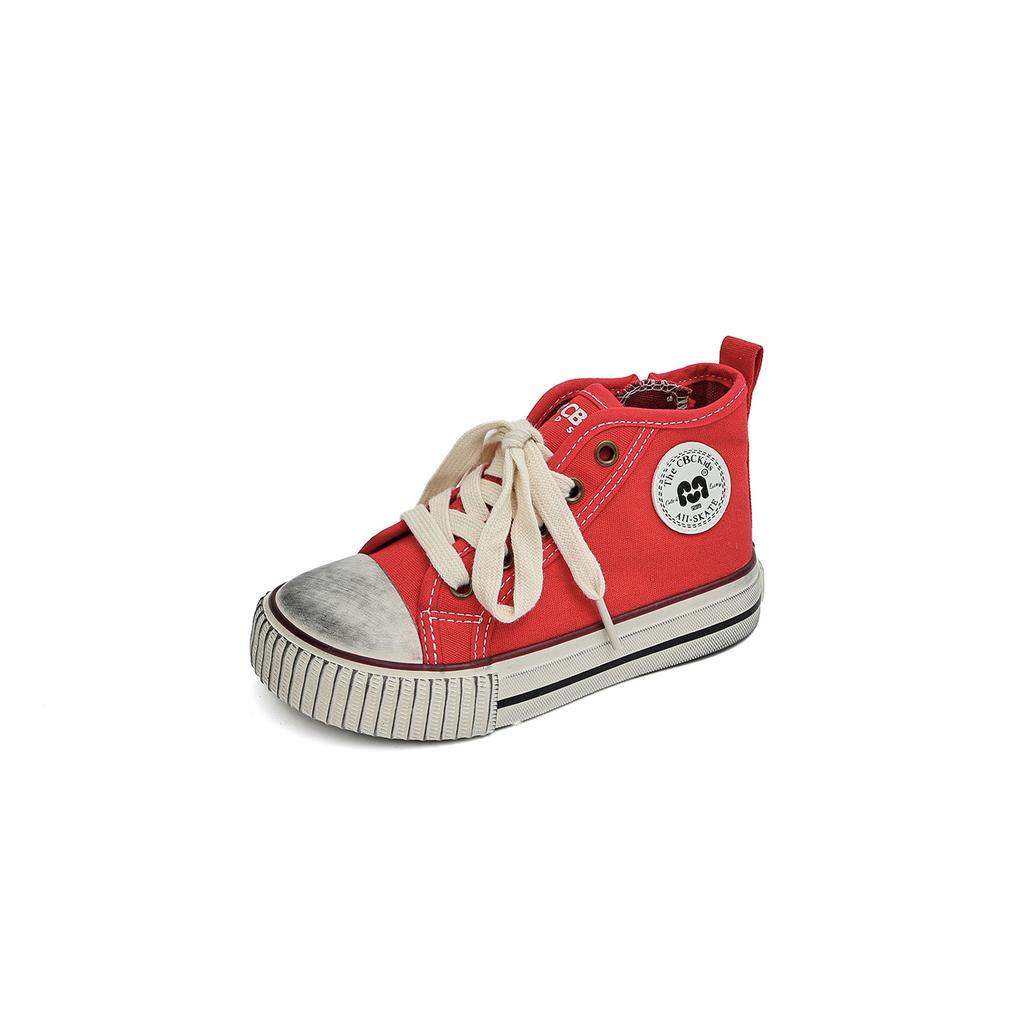 XSHX Children's Canvas Board Shoes Autumn Boys and Girls Paris Dirty Bottom Side Zipper Professional Non-slip and Stable Autumn Wenzhou