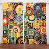 Circular Art - Printed Curtains, Pole Bag Home Decoration, Room Decoration