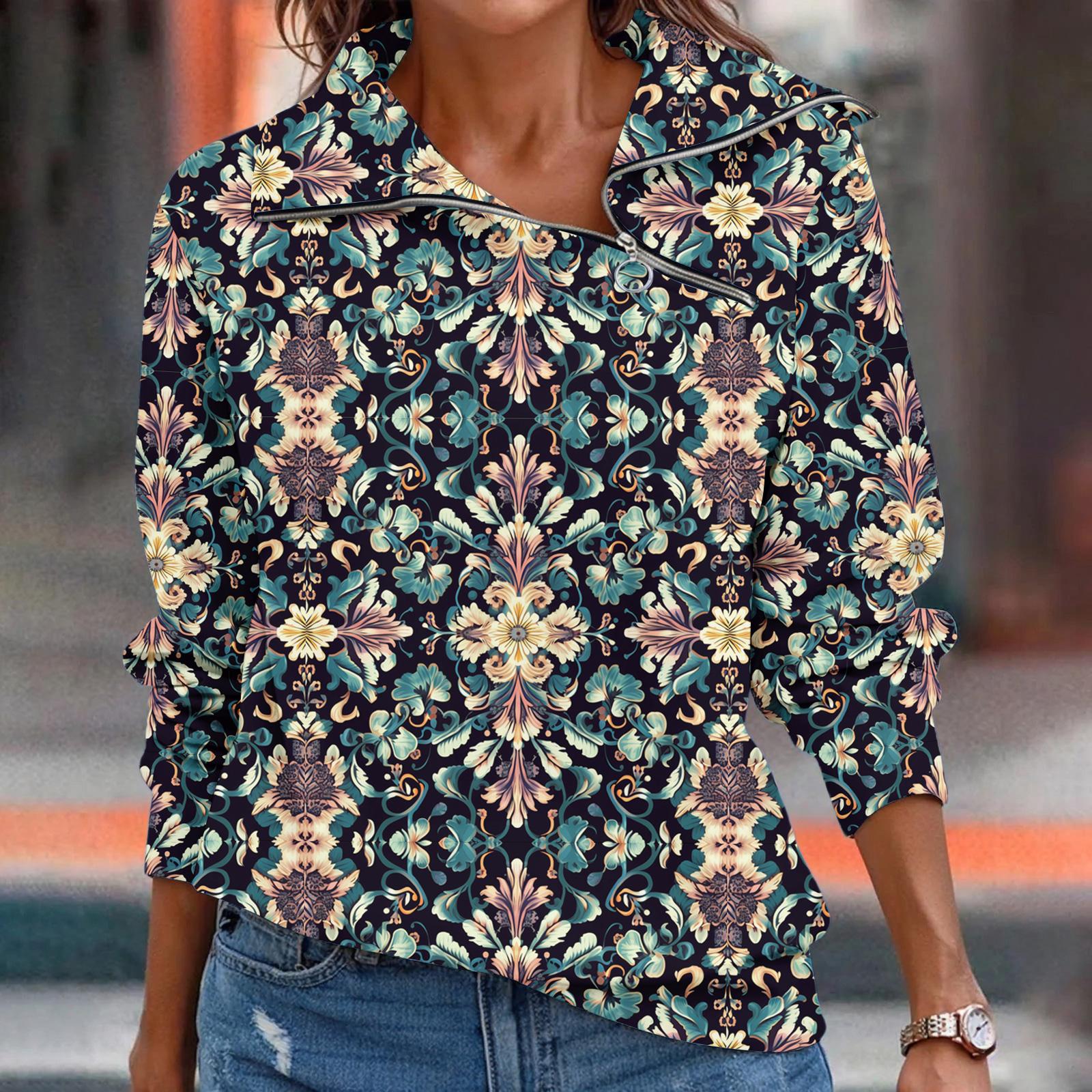 

Женская футболка, свободный пуловер, спортивные топы, повседневный топ с V-образным вырезом и длинным рукавом с принтом M