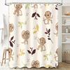 Animal-Themed Shower Curtain Featuring Playful Monkeys Perfect For Any Bathroom!