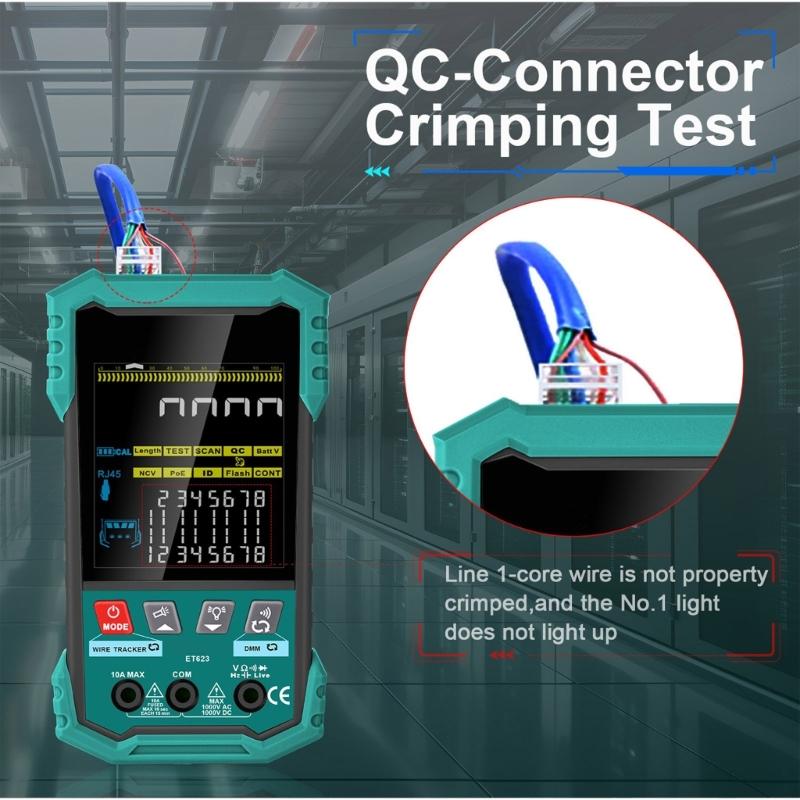 Digital Multimeter And POE Voltage Test Tool Networks Cable Tester For Electricians With High Precisions Plastic Design