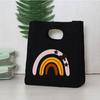 Rainbow Print Portable Lunch Bags Thermal Insulated Bento Box Tote Office Cooler School Picnic Food Storage Pouch for Women Kids